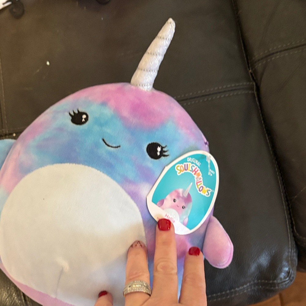 Squishmallows Tie-Dye Narwhal Plush